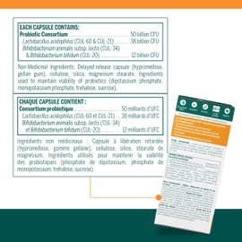 Genestra Brands - HMF Intensive 50 - Shelf Stable Probiotics to Supplement the Normal Intestinal Microbiota Following Antibiotic Therapy - 30 Vegetarian Capsules