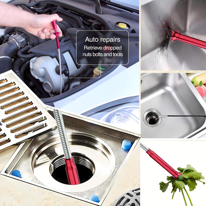 Flexible Magnetic Pickup Tool,Bendable Grabber Tool with 4 Claws &