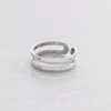 Silpada 'Parallel' Open Double-Band Midi Ring in Sterling Silver, Size