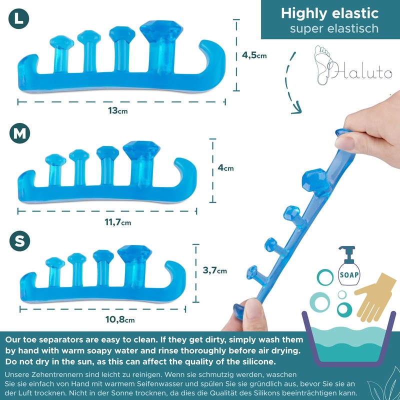 HALUTO Toe Separator - Toe Separator for Pedicure and Hallux