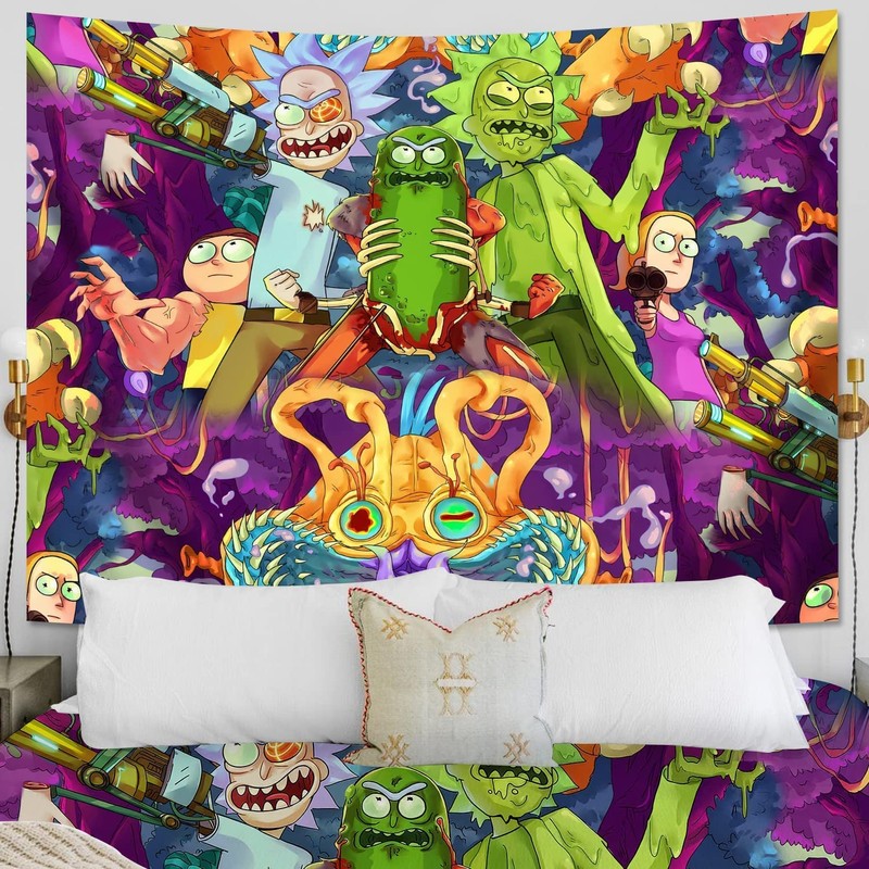 FENDROM Funny Trippy Cartoon Tapestry Wall Hanging Tapestries Aesthetic Wall