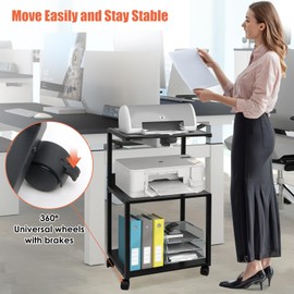 Caredear Printer Stands (3-tier printer cart), Rustic brown