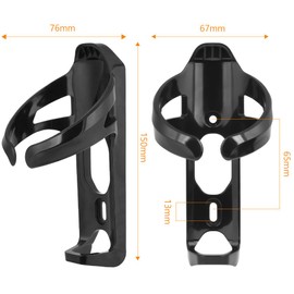 AOOSA AirTag Bike Water Bottle Cage with Hidden AirTag Holder Compartment, Waterproof AirTag Bike Mount Hidden GPS Tracker Anti-Theft, Universal Bicycle Drink Cup Holder for Road MTB Bike, Black