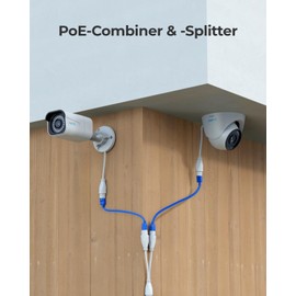 Reolink PoE Combiner & Splitter, Power Supply for 2 IP Cameras with Only 1 Cable, Supports up to 300ft Cable, Plug & Play, Designed for Use with Reolink PoE Cameras, RLA-POECS1