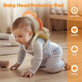 Baby Fall Back Head Protector - Baby Head Protector Backpack for Crawling Walking Gifts, Adjustable Toddlers Head Safety Pad Cushion