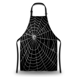 Olikked Makeup Apron for Men Spider Web Cooking Aprons for Women for Kitchen Cooking Restaurant BBQ Painting Crafting Gardening 27” (W) x 31” (H), Waterproof Apron