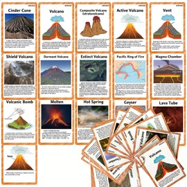 LUGMAZU 16Pcs/Set Geology Earthquake Flash Cards for Toddlers 6+ Years, Kids Learning Toy Educational Preschool Flashcards for Back to School Supplies, Elementary Teacher, Ideal Gifts for Kids