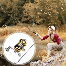 Small Fishing Rod and Reel Combo | Portable Pocket Size Travel Pen Pole Set | Fishing Rod Reel Combo Accessories Kit for River, Reservoir, Lake, Outdoor