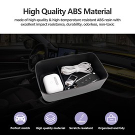 LUWU Compatible with Jeep Avenger 2023 2024 2025 EV Hybrid Car Centre Console Armrests Storage Box Glove Box Organiser with Non-Slip Mat Avenger 2024 2025 Accessories