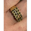 Gold Nugget Ring - Solid 925 Sterling Silver Ring -