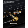 FUNCONECT 2 Pack to 1/4" Audio Adapter, RCA Female to