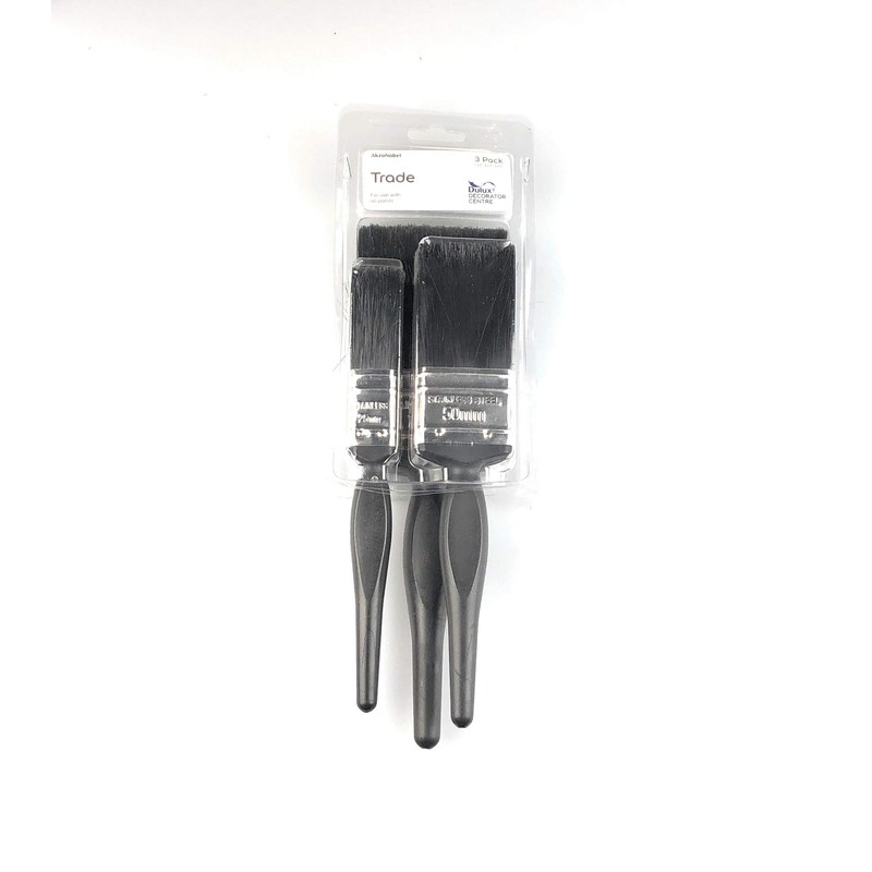 Multi Purpose DULUX Trade Quality Paint Brushes, Pack of 3
