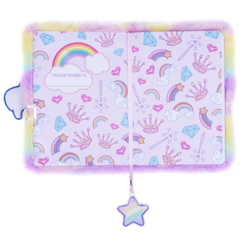 Fringoo® Girls Boys Plush A5 Notebook Diary 3D with Padlock