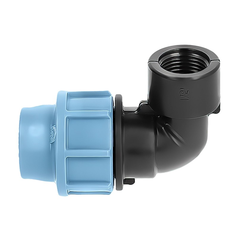 MDPE PE Water Pipe Elbow Plastic Compression Reducer Fitting 90