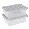 Buyitt 14 Quart Plastic Clear Storage Bin, Stackable Latching Box