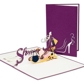 LINPOPUP®, LIN17342, Pop Up 3D Card Greeting Cards Shopping Voucher, Shopping Voucher, N238