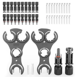 deleyCON Solar Plug 10 Pairs - PV4 Solar Plug Male Female 1500 V & Tool - IP68 Waterproof - For Solar System, Solar Panel, Photovoltaic (PV) System - For 2.5 mm² to 6 mm² Solar Cable