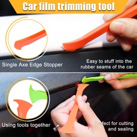 UKBN New 2023 Vinyl Wrap Tool Kit，Car Wrapping PPF Auxiliary-Orange Single and Double Axe & Flat Cork Edge Combo (3-Pack),for Window Tint Film