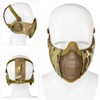 Airsoft Mask with Goggles, Foldable Half Face with Ear Protection