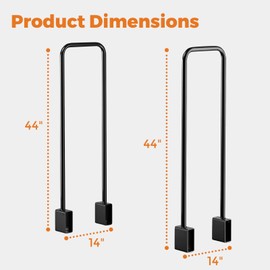 DOEWORKS Heavy Duty Firewood Racks Adjustable Length Log Bracket Rack Holder