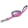 Petface Paws Print Dog Lead, Medium, Cerise/Grey
