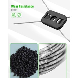 QAGGUM 4 String Trimmer Head Blade Replacement, Steel Wire Line Electric Trimmer Head Weed Wackers Attachment, for Cordless Grass Trimmer 12 Pcs