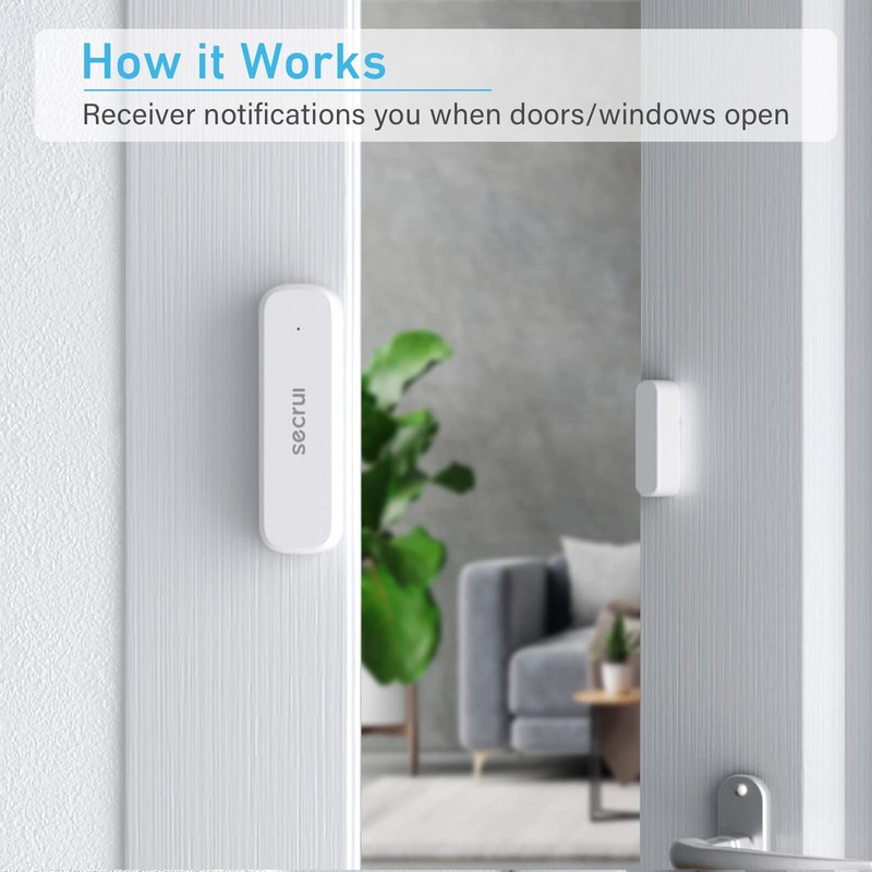 SECRUI Door Chime, Wireless Door Sensor Chime with 500ft Range,