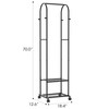 Clothes Rack - Space-Saving Clothing Rack with Wheels, 2-Tier Dense