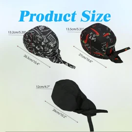 Amazleer 4 Pcs Unisex Chef Hat Elastic, Fashion Chef Bandana Hats, Chef Cap Adjustable for Men Women, Kitchen Hat Professional for Restaurant, Hotel, Catering (UK, Alpha, One Size, Multicolor)