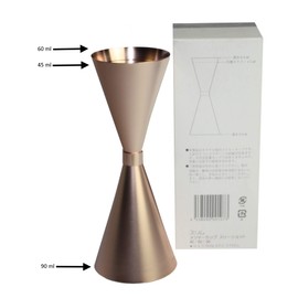 Mr Slim Jigger Cocktail Dispenser for Alcohol, Rose Gold, Matte 60-90ml, Made in Japan (7 Colours and 3 Sizes Available)