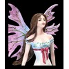 Fairy Figurine Fauna with Pink Wings and Water Lilies Fairy