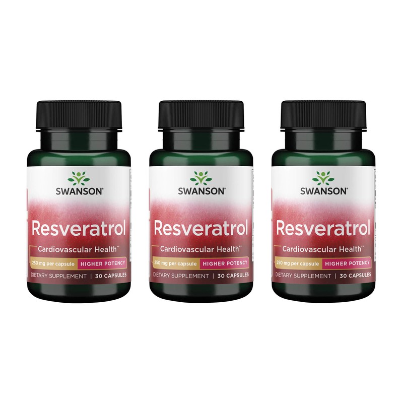 Swanson Resveratrol - Higher Potency 250 mg 30 Caps (3