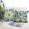 OYIMUA Boho Abstract Floral Cushion Covers 40cm x 40cm Yellow