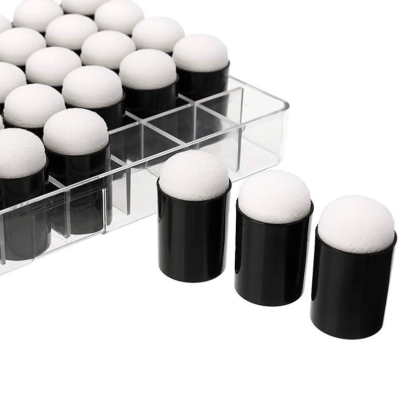 40 Pcs Finger Sponge Daubers with Storage Box for Painting