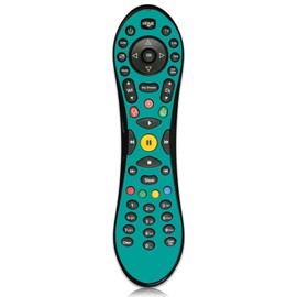 Plain Coloured vinyl Skin Sticker for Virgin Media TiVo TV Remote Control (Turquoise)