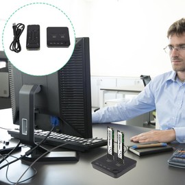 Tiiyee M.2 SSD Duplicator, Dual Bay USB C to SATA Docking Station Offline 1Gbps Cloning for B-Key/B&M-Key SSDs Hard Drive Copier (Not Applicable NVME Protocol)