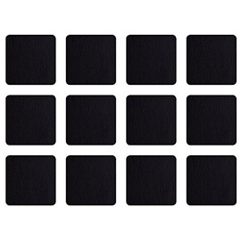 ASA Selection 7835420 Coasters for Glasses, 10 x 10 cm, Plastic in Leather Look, Black (3 x Pack of 4)