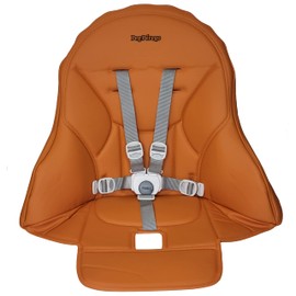 Peg Perego Siesta/Prima Pappa Zero 3 high Chair Replacement Upholstery with seat Belt, Arancia (Orange)