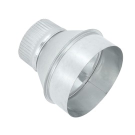 PATIKIL 5 Inch to 3 Inch Duct Reducer, Galvanized Steel Round Air Duct Reducer Crimped Pipe Increaser Adapter Connector Fitting Coupling for HVAC, Ventilation Systems
