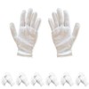 Synra White Cotton Gloves, for Youthful Supple Hands and Cuticles, Saves Working Hands from Rough Work Gloves, Wash and Reuse Value, 6 Pairs