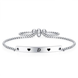 Jzxwan Birthday Valentine's Day Bracelet for Women Love Letter D Gifts for Wife Girlfriend