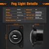 KARSAM White/Amber LED Fog Lights for 2013-2024 Jeep Wrangler JK