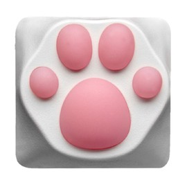 SYA ZOMOPLUS Cute Keycaps,Novelty Cat-Claws Keycap 3D Model OEM Profile Keyboard Keycaps Squishy-Paws Custom Key Caps for Cherry MX Switches Mechanical Gaming Keyboard Catpaw Keycap(WhitePink1pcs)