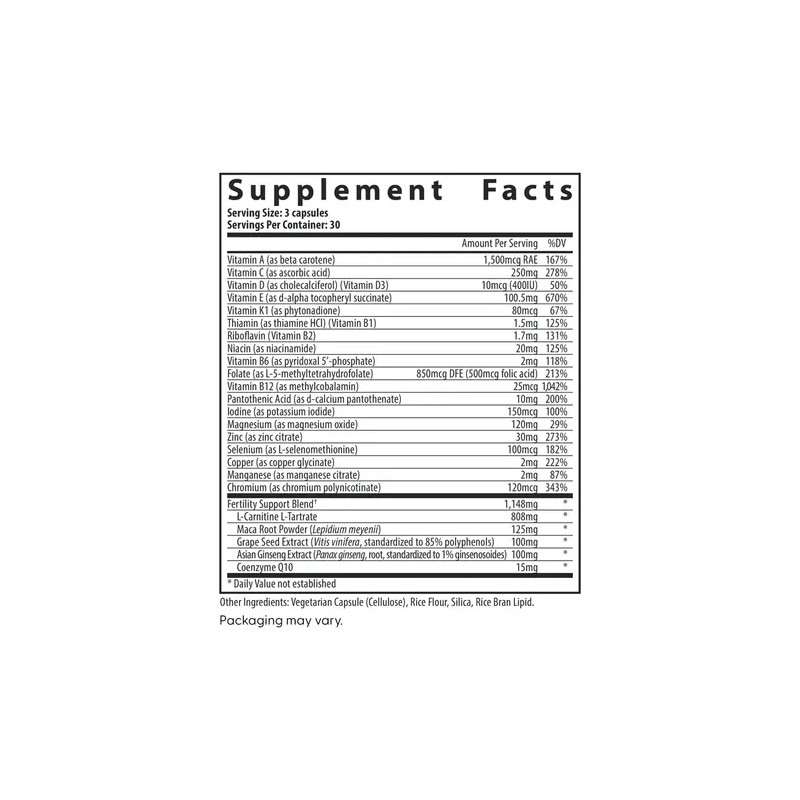 Multivitamínico Fairhaven Health Fertilaid Hombres Cápsulas Fertilidad Salud Espermática