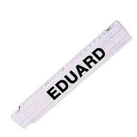 Folding ruler with name Eduard for men, high-quality brand metre, link scale printed with name, many names to choose from