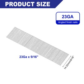 sourcing map 23 Gauge Headless Pins Nails, Stainless Steel 9/16" Length for Molding Cabinetry Building, 10000Pcs