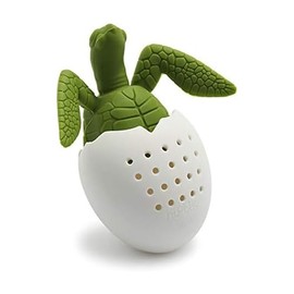 Infusor de té de silicona reutilizable de tortuga marina Fred, bajo el té, verde, regalo divertido para los amantes del té, dispositivo de cocina inteligente