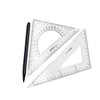 Pack of 2 Transparent Triangle Ruler Set Square:30/60 Degree &