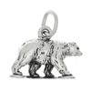 LGU Sterling Silver Oxidized 3D Grizzly Bear Charm
