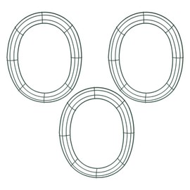 Easter Egg Wreath Frame 3pcs Oval Shaped Wreath Frame Green Metal Floral Wreath Wire Form Wreath Making Rings Garland 30x25cm Wedding Valentines Party Decor